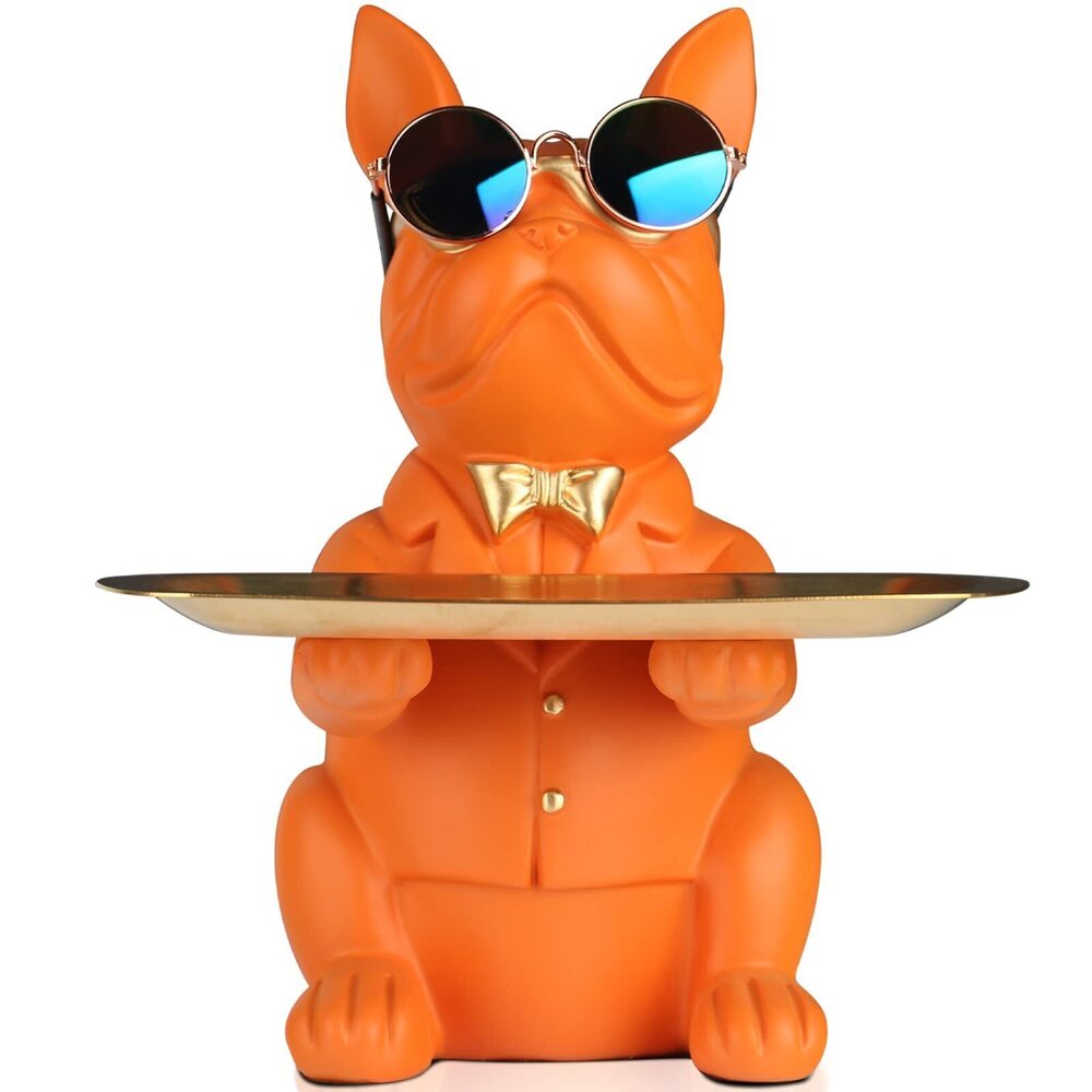 5000 French Bulldog Gifts Key Holder Candy Dish Tray Home Decor Resin